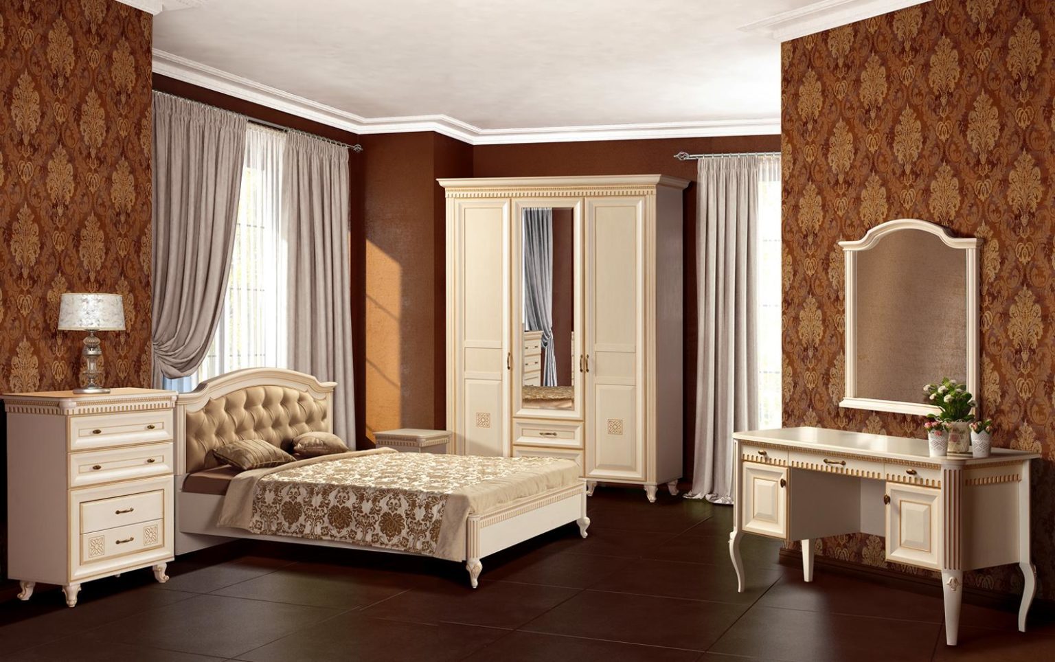 Белая белорусская мебель для спальни